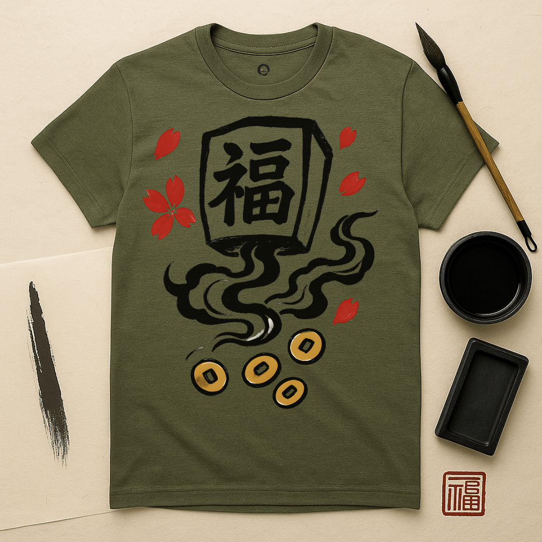 Lantern of Luck with Sakura T-Shirt