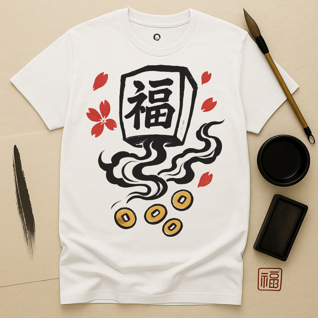 Lantern of Luck with Sakura T-Shirt